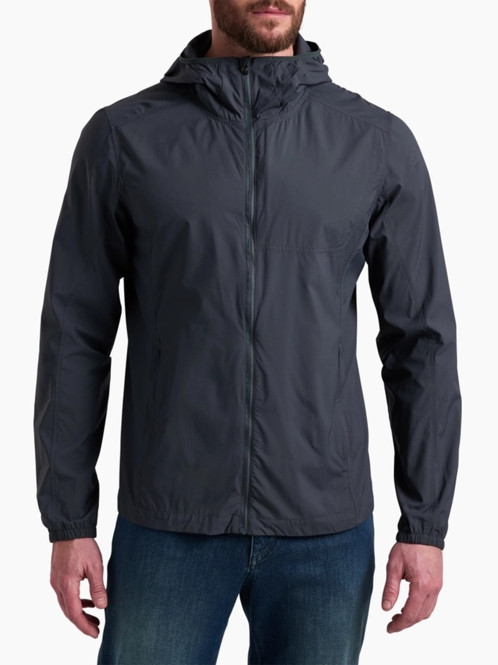 KUHL Driftr Full Zip Men's Jacket Lightweight Packable Hooded Windbreaker UPF 50